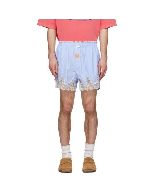 Martine Rose Blue 'French Knickers' Shorts for men