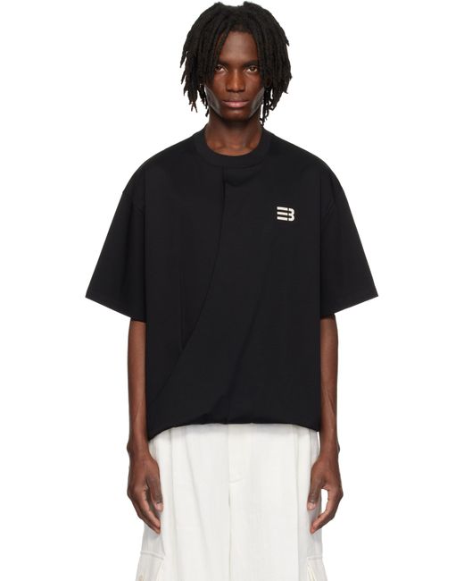 NAMESAKE Black Jodye Twist T-Shirt for men
