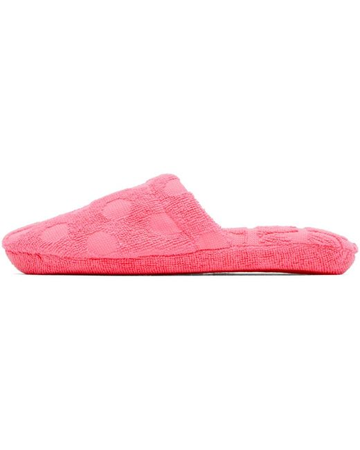 Versace Black Pink Polka Dot Slippers