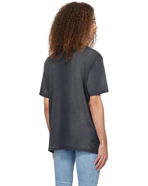 T-shirt noir à appliqué à logo track Amiri pour homme en coloris Black