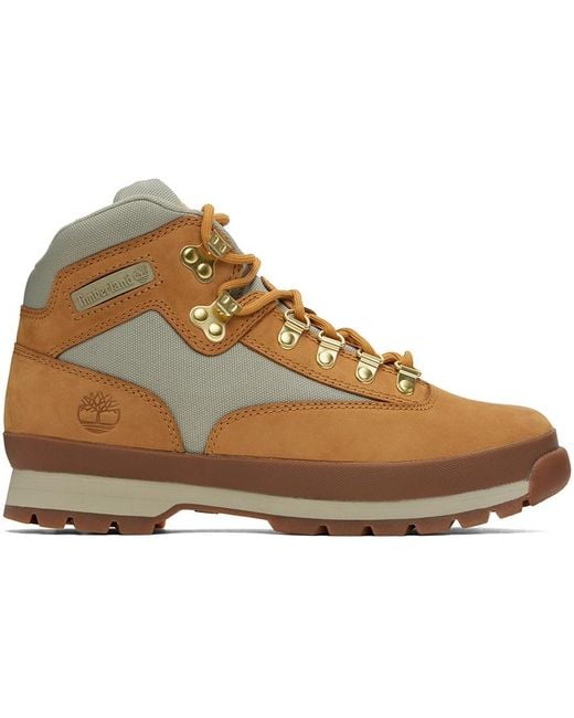 Timberland Black Beige & Khaki Euro Hiker Boots for men