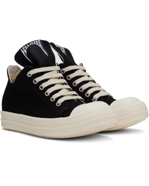 【RICK OWENS】ブラック Hollywood ローカットスニーカー RICK OWENS - SHOES - Rick Owens