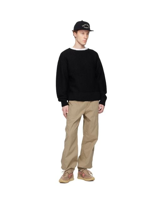Visvim Black Boatneck Sweater for men