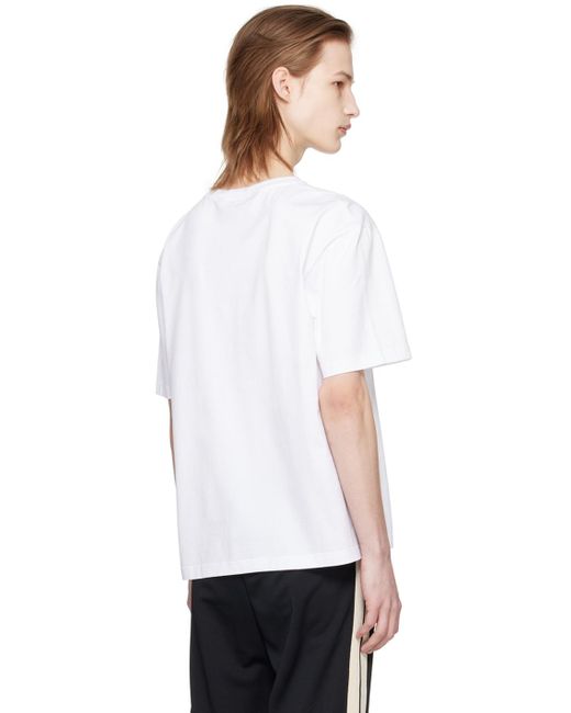 T-shirt blanc à logo imprimé Palm Angels pour homme en coloris White