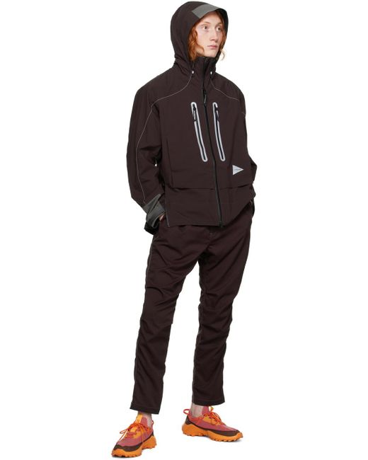 And Wander Black Burgundy Climbing Trousers for men