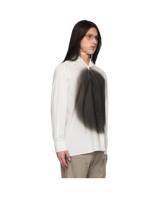 MM6 by Maison Margiela Black Spray Print Shirt for men