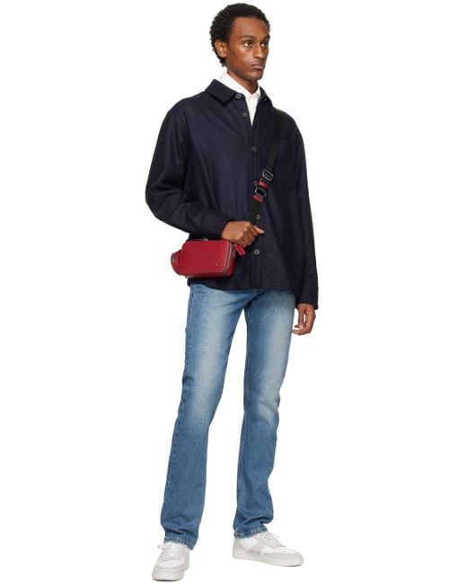 COACH Red Charter Slim Bag for men