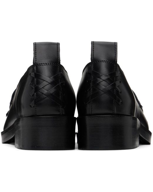 STEFAN COOKE Black Leather Loafers for men