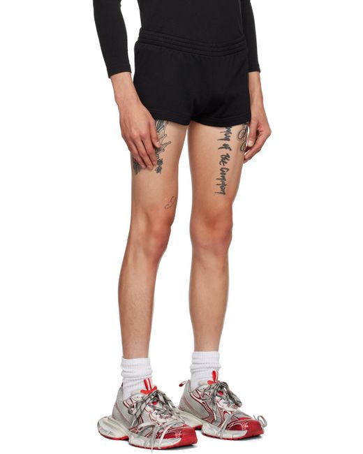Balenciaga Black Drawstring Shorts for men