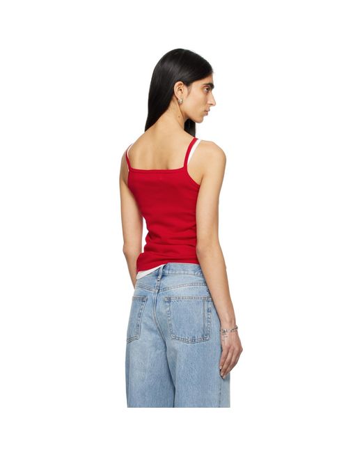Still Here Red Square Tank Top