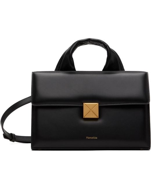 Nanushka Black Sandi Lock Bag