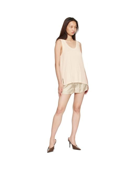 Totême  Natural Monogram Silk Pj Shorts