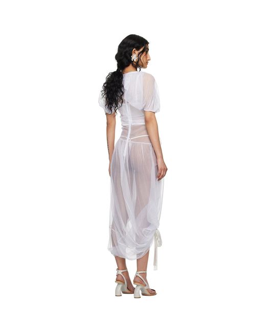 Wed Black Ssense Exclusive Off- Tie Midi Dress