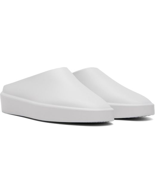 Fear Of God White Essentials California 1.0 Mule Loafers for men