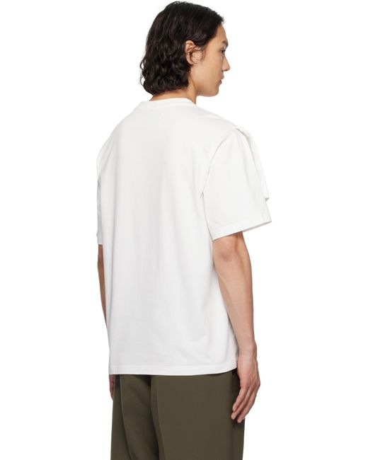 メンズ Feng Chen Wang ホワイト Double Collar Tシャツ White