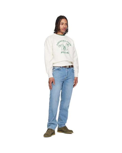 Polo Ralph Lauren Multicolor Off- Vintage Fit Fleece Graphic Sweatshirt for men