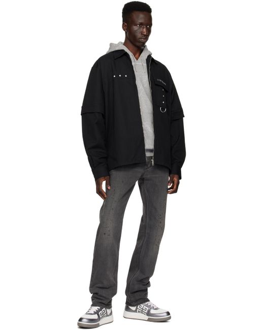 Pull à capuche gris à motif graphique Givenchy pour homme en coloris Gray