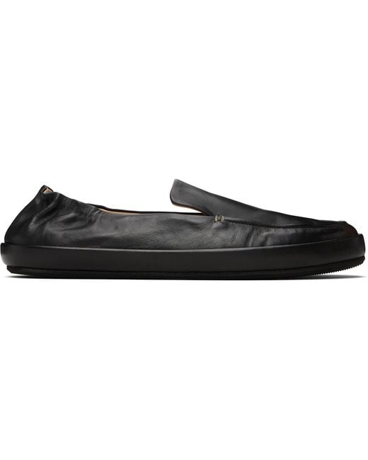 Marsèll Black Scatopelle Leather Loafers for men