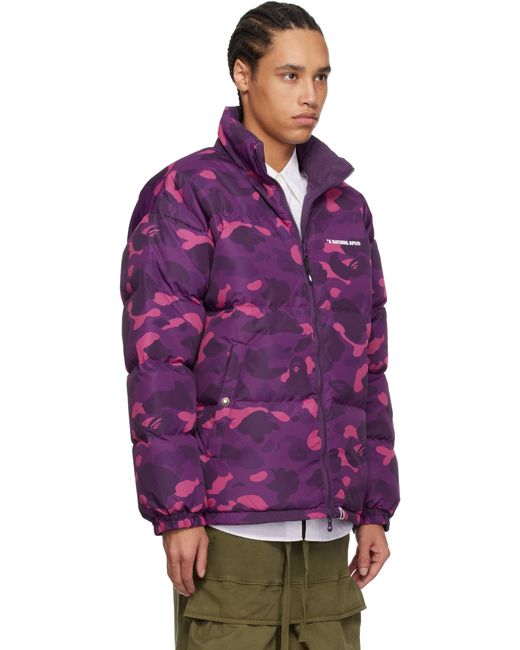 Blouson Réversible Mauve Rembourré En Duvet À Motif Camouflage A Bathing Ape pour homme en coloris Purple