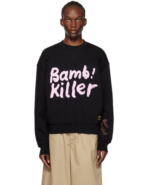 MERYLL ROGGE Black Beni Bischof Edition Bambi Killer Sweatshirt for men