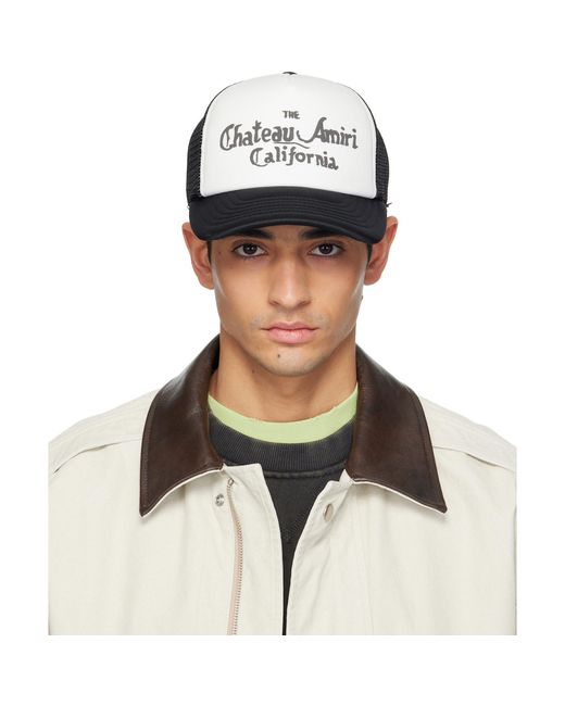 Amiri Black 'Chateau Foam Trucker Cap for men