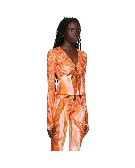 Collina Strada Orange Ssense Exclusive Top