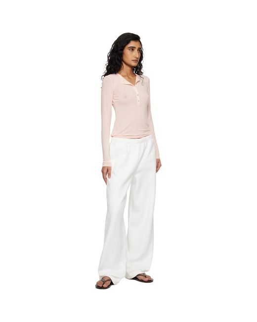 Skims Multicolor Sheer Modal Creweck Henley