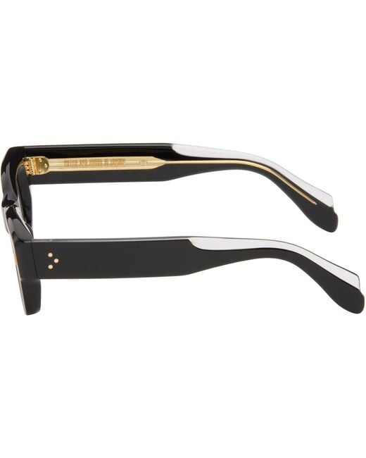 Cutler & Gross Black 1419 Rectangle Optical Glasses for men