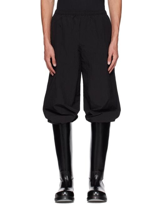 Acne Black Regular Fit Trousers for men