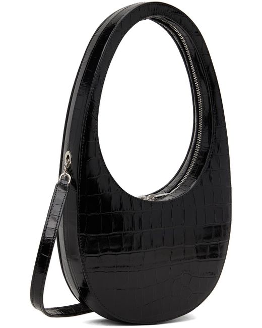 Coperni Black Croco Crossbody Swipe Bag