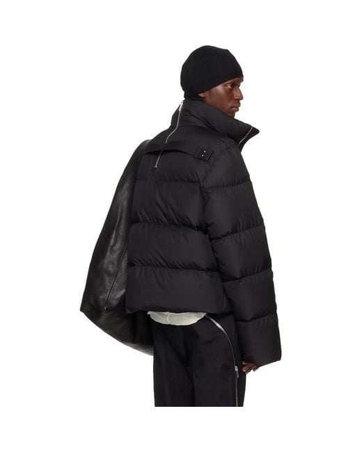 Rick Owens Black Moncler + Cyclopic Down Jacket for men
