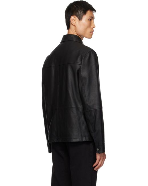 Boss Black Jomir Leather Jacket for men