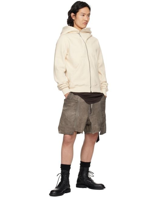 Rick Owens Natural Hollywood Stefan Cargo Shorts for men