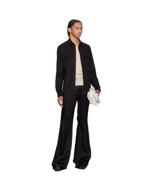 Rick Owens Black Temple Work Shirt for men