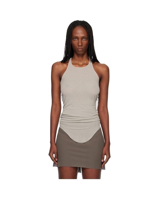 Rick Owens Multicolor Off- Temple Basic Rib Tank Top