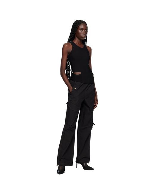 Dion Lee Black Slit Tank Top