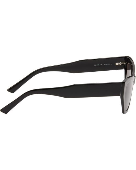 Balenciaga Black Flat Text Cateye Sunglasses
