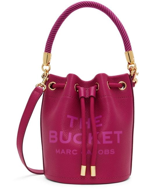 Marc Jacobs Red Pink 'the Leather Bucket' Bag