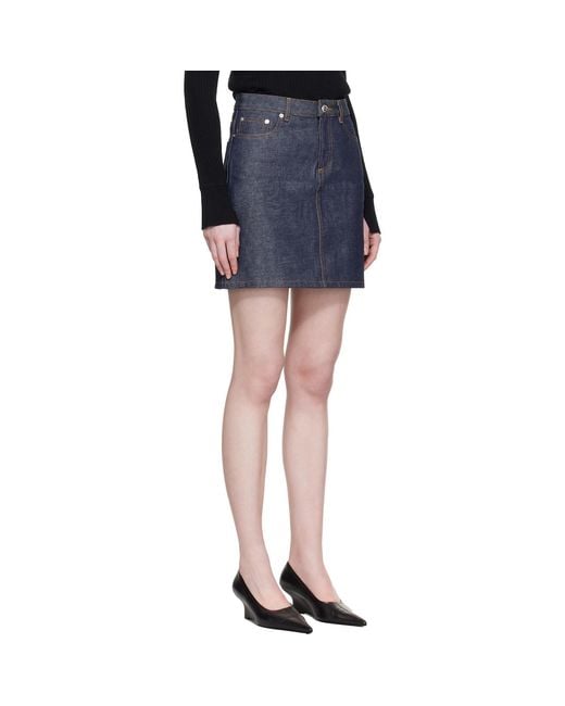 A.P.C. Blue Standard Denim Miniskirt