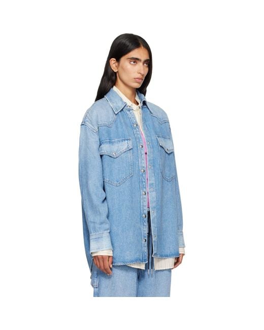 Agolde Blue Lotta Denim Shirt