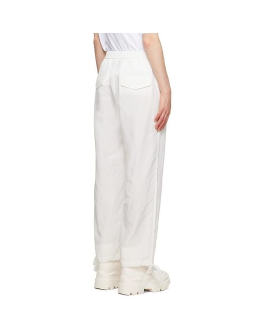 MSGM White Drawstring Trousers