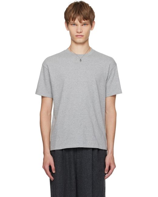 Auralee Black Seamless Crew Neck T-Shirt for men