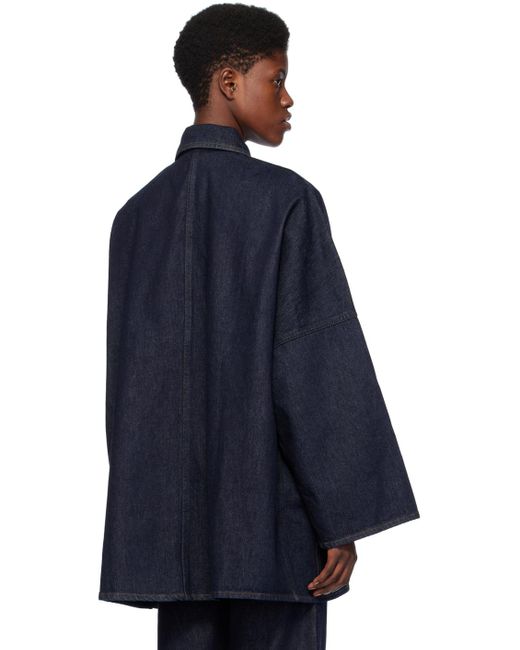 TOTEME Toteme Blue Press-stud Denim Jacket | Lyst