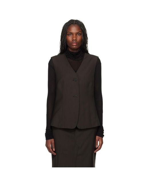 Holzweiler Black Kiko Wool Vest
