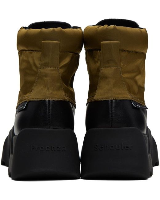 Proenza Schouler Black & Tan Stomp Boots