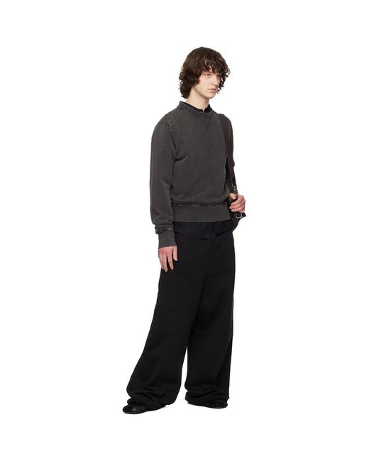 Entire studios Black Pod Crew Sweatshirt for men