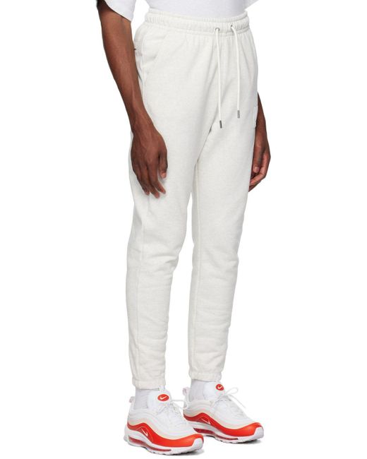 Nike Gray Flight Lounge Pants in White for Men Lyst