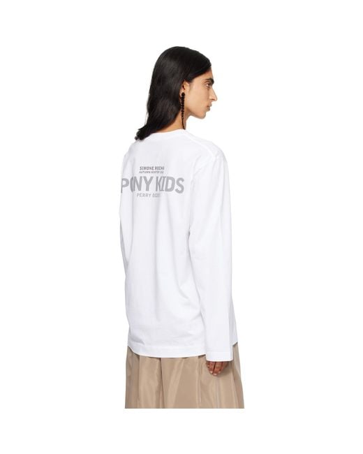 Simone Rocha Blue 'Pony Kid' Print T-Shirt