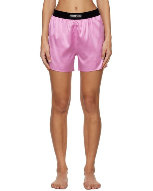 Short de pyjama rose à taille élastique Tom Ford en coloris Pink