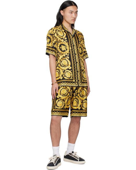 メンズ Versace ゴールド グレカ チェーンブレスレット Metallic